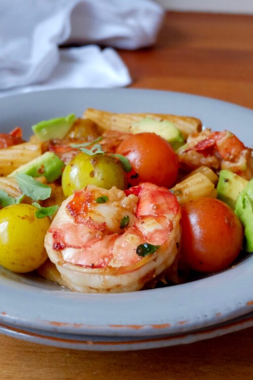 Alle lieben Pasta / Tortiglioni mit Garnelen und Kirschtomaten