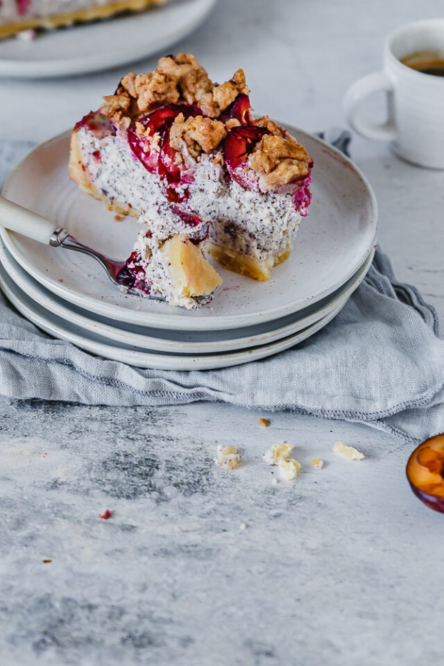 Saftiger Quark-Mohn-Pflaumenkuchen mit Streuseln oder auch: Drei ...