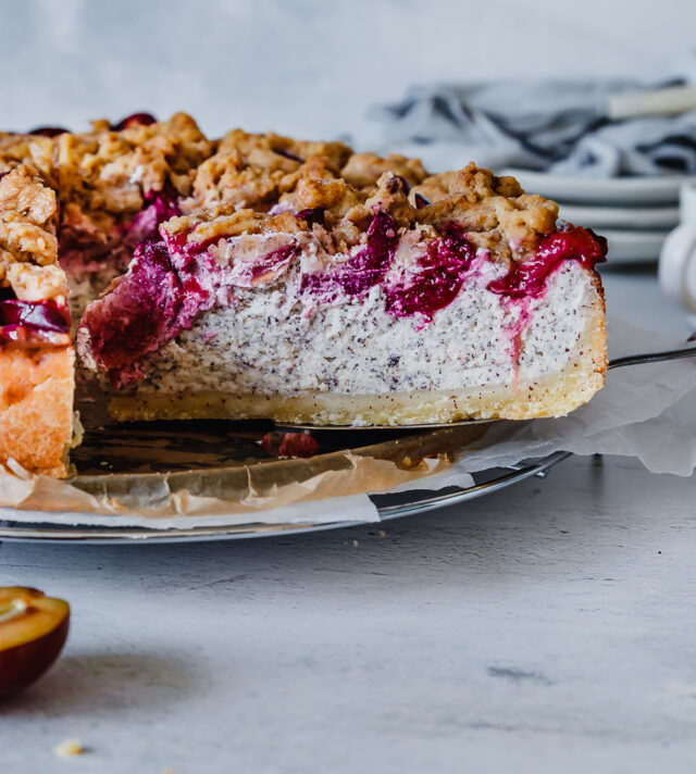 Saftiger Quark-Mohn-Pflaumenkuchen mit Streuseln oder auch: Drei ...