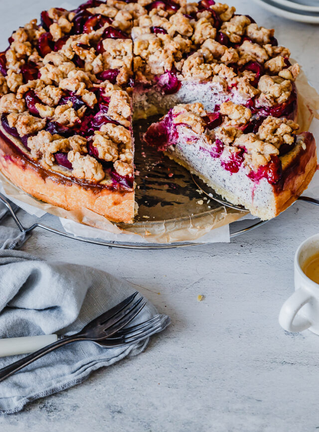 Saftiger Quark-Mohn-Pflaumenkuchen mit Streuseln oder auch: Drei ...