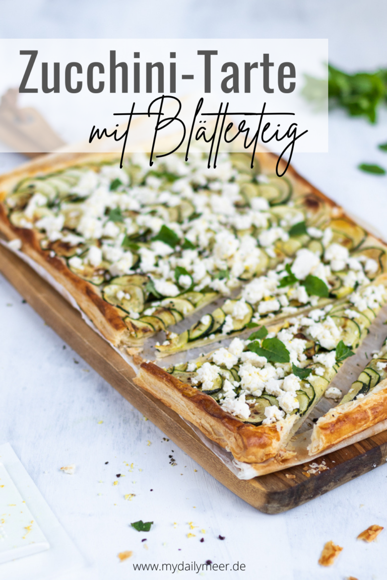 schnelle Zucchini-Tarte mit Feta und Minze - my daily mee(h)r